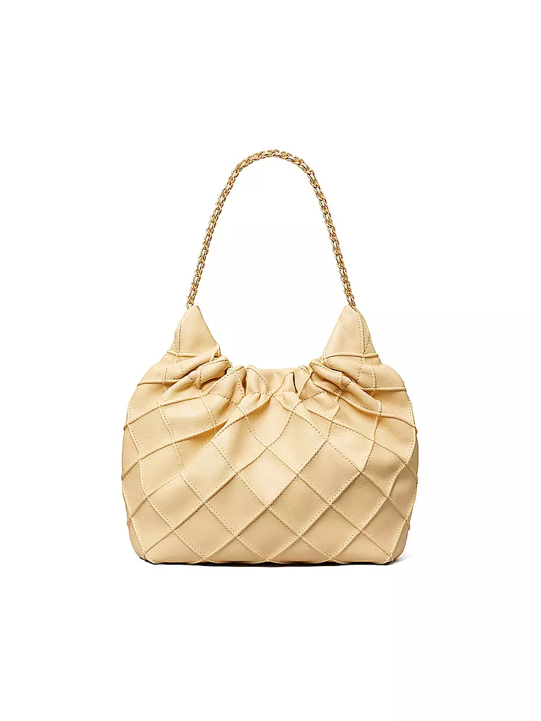 TORY BURCH | Ledertasche - Hobo FLEMING MINI | creme