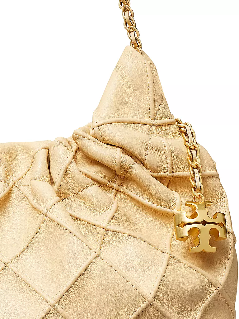 TORY BURCH | Ledertasche - Hobo FLEMING MINI | creme