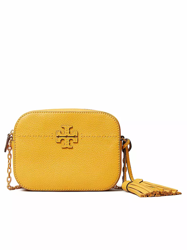 TORY BURCH | Ledertasche - Minibag "Mcgram" | gelb