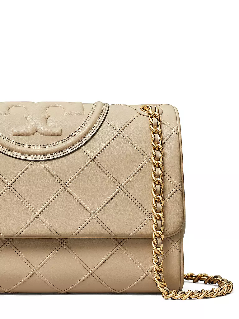 TORY BURCH | Ledertasche - Umhängetasche FLEMING | creme