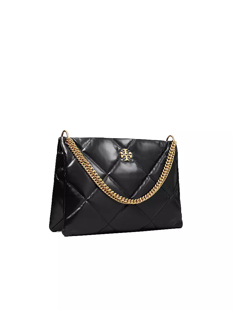 TORY BURCH | Ledertasche - Umhängetasche KIRA DIAMAND QUILT HOBO | schwarz