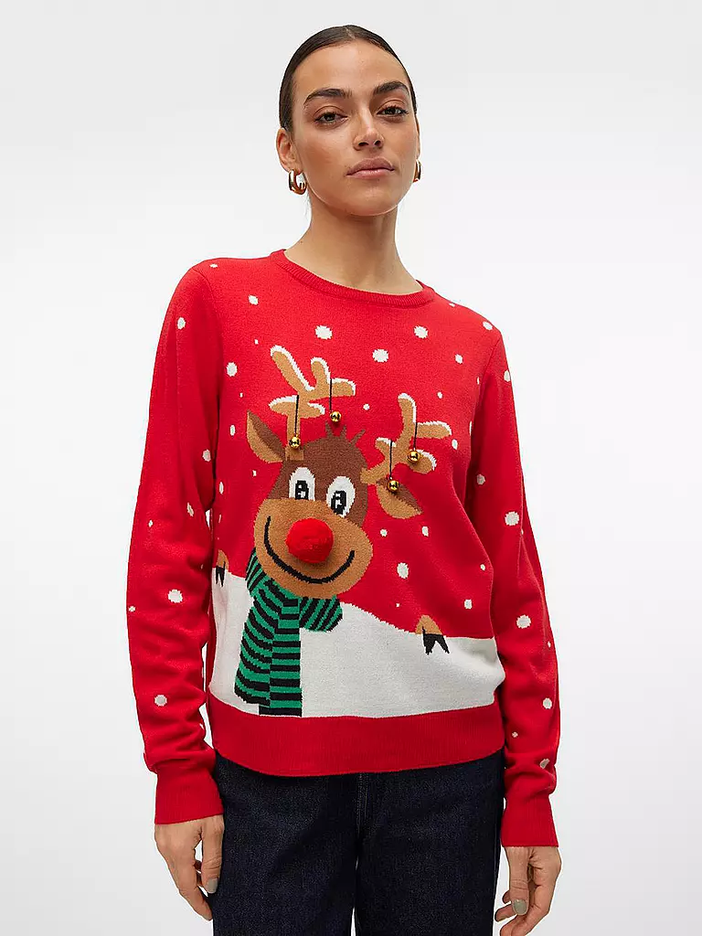 VERO MODA | Pullover  VMSNOWY DEER | dunkelblau