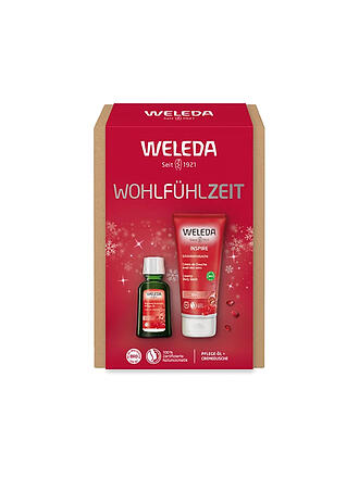 WELEDA | Geschenkset - WOHLFÜHLZEIT - Geschenkset Schönheitsdusche Granatapfel & Regenerierendes Pflege-Öl 200ml / 50ml