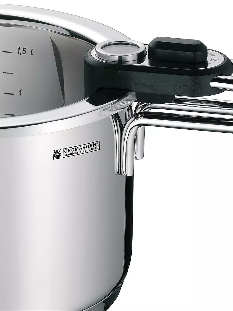 WMF | Simmertopf mit Temperaturanzeige und Einsatz 18 cm | silber