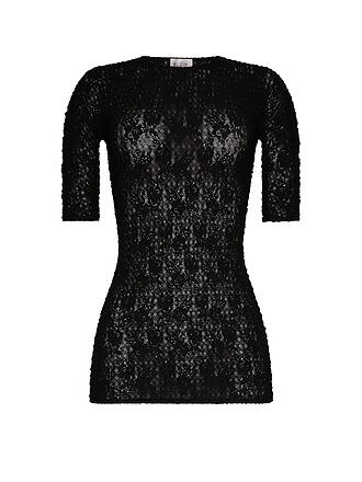 WOLFORD | T-Shirt KA STRUCTURED LACE black