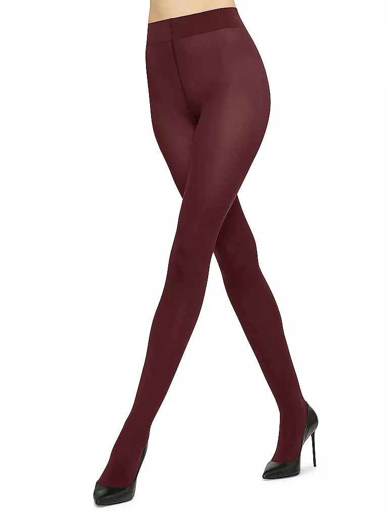 WOLFORD | Feinstrumpfhose VELVET DE LUXE 66 port royal | dunkelrot