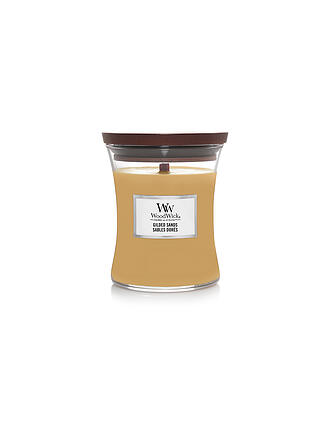 WOODWICK | Duftkerze mit Knisterdocht SANDUHR Medium 275g Gilded Sands 