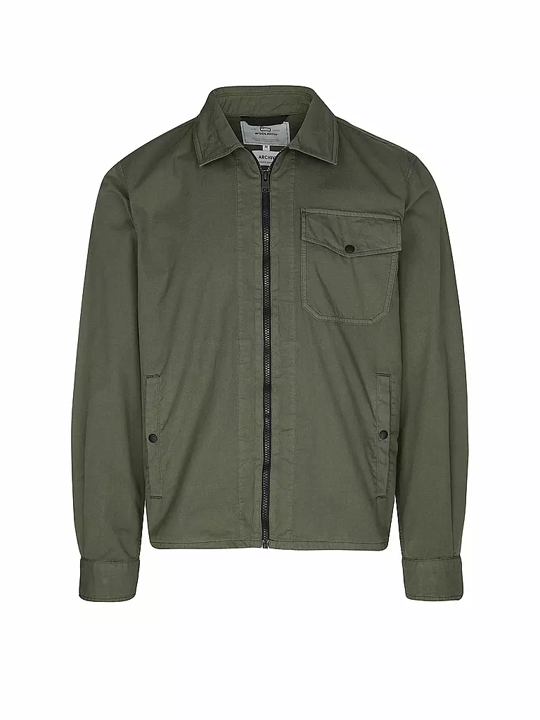 WOOLRICH | Overshirt GABARDINE  | olive