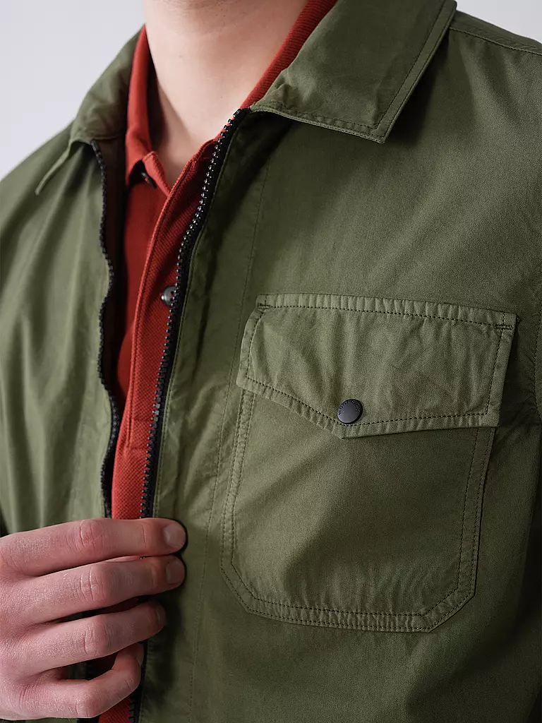 WOOLRICH | Overshirt GABARDINE  | olive