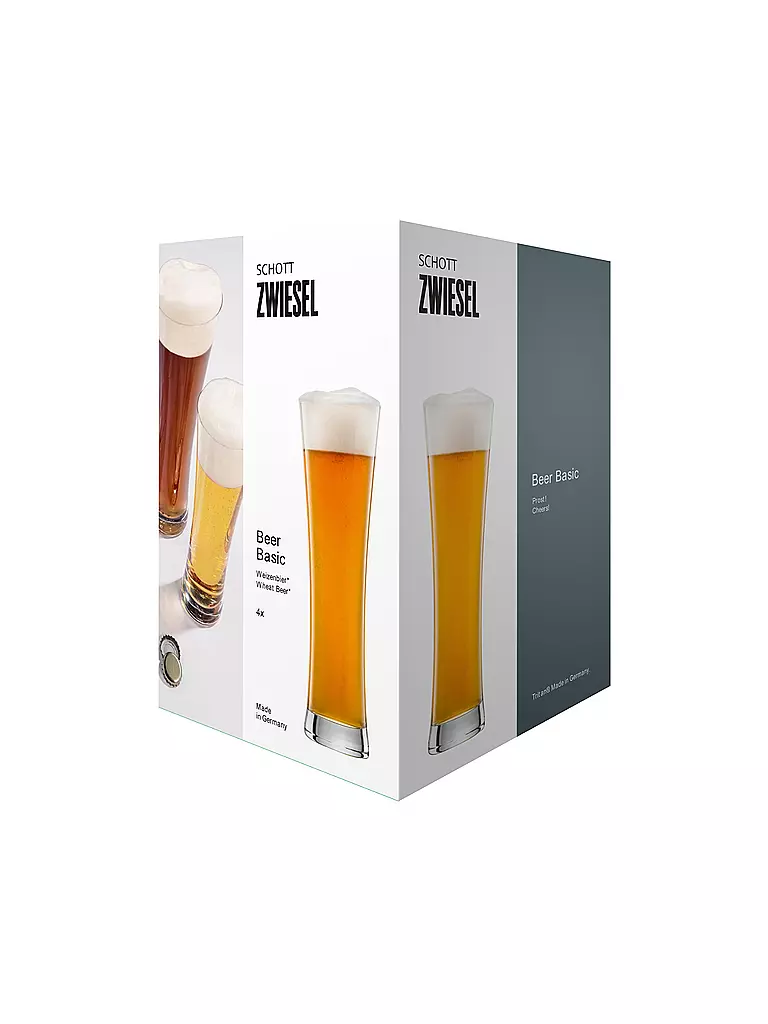 ZWIESEL GLAS | Bierglas 4er Set WEIZENBIER 0,5l | transparent